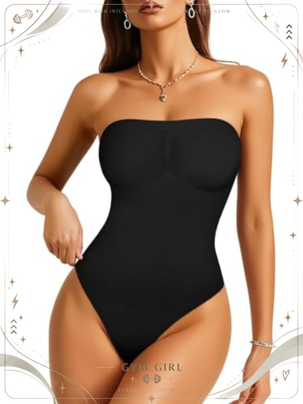 Strapless Tummy Control Shapewear Bodysuit Seamless Thong Waist Trainer